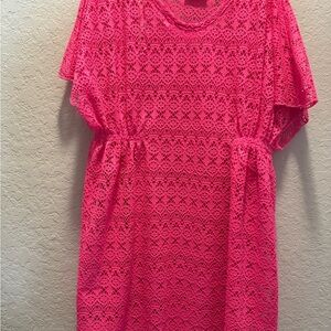 O’rageous girls hot pink swimsuit cover size small 7